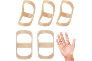 HKYLRAT 5pcs Oval Finger Splint，Finger fixation splint, Trigger Finger Splints, Waterproof Finger Protectors, Children's hamm
