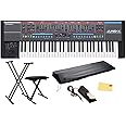 Roland Juno X Synthesizer Bundle with Adjustable Stand, Bench, Cover, Sustain Pedal, Online Piano Classes, and Austin Bazaar Polishing Cloth