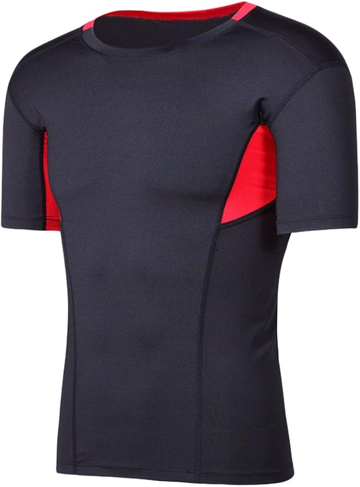 Yujeet Herren Atmungsaktive Schmale Passform Schnell Trocknende Kurzarm Fitness TShirt Mode