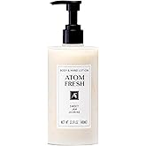Atom Fresh Body Lotion for Women, Hydrating & Firming Body Moisturizer for Dry Skin, Ceramide & Niacinamide Skin Barrier, Non-Greasy Vitamin E Lotion, Sweet Jasmine Scent, 13.5 fl oz