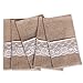 Ling's moment 10 Pack 4 x 8 Inch Natural Burlap Silverware Napkin Holders Cutlery Holders Pouch for Vintage Wedding Decorations Party Bridal Shower Table Setting Decorations