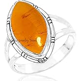 Bumble Bee Jasper Natural Gemstone Solid Sterling Silver Handmade Jewelry Ring Gift