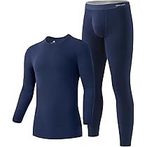 DAVID ARCHY Men's Fleece Thermal Underwear Set Winter Base Layer