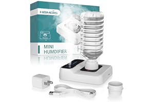 HOMDIS Travel Humidifier, Portable Small Humidifier for Plants, Bedroom, Office, Hotel or Car, Battery Operated Mini Cool Mis