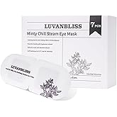 Luvanbliss Minty Chill Steam Eye Mask, Self Heating, Warm Compress, Disposable