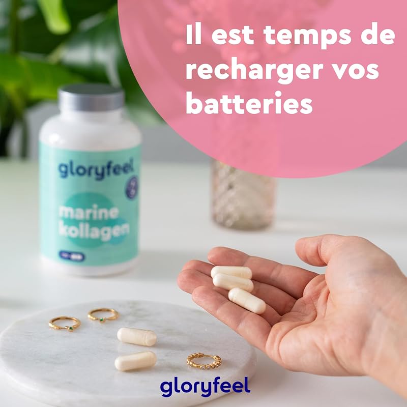 Collagene Marin Pur (Type 1) 1500mg Hautement Dosée, 120 Capsules d'Hydrolysat de Collagène, 100% Collagène Naturel, Facilement Absorbé, Sans Arômes et Additifs