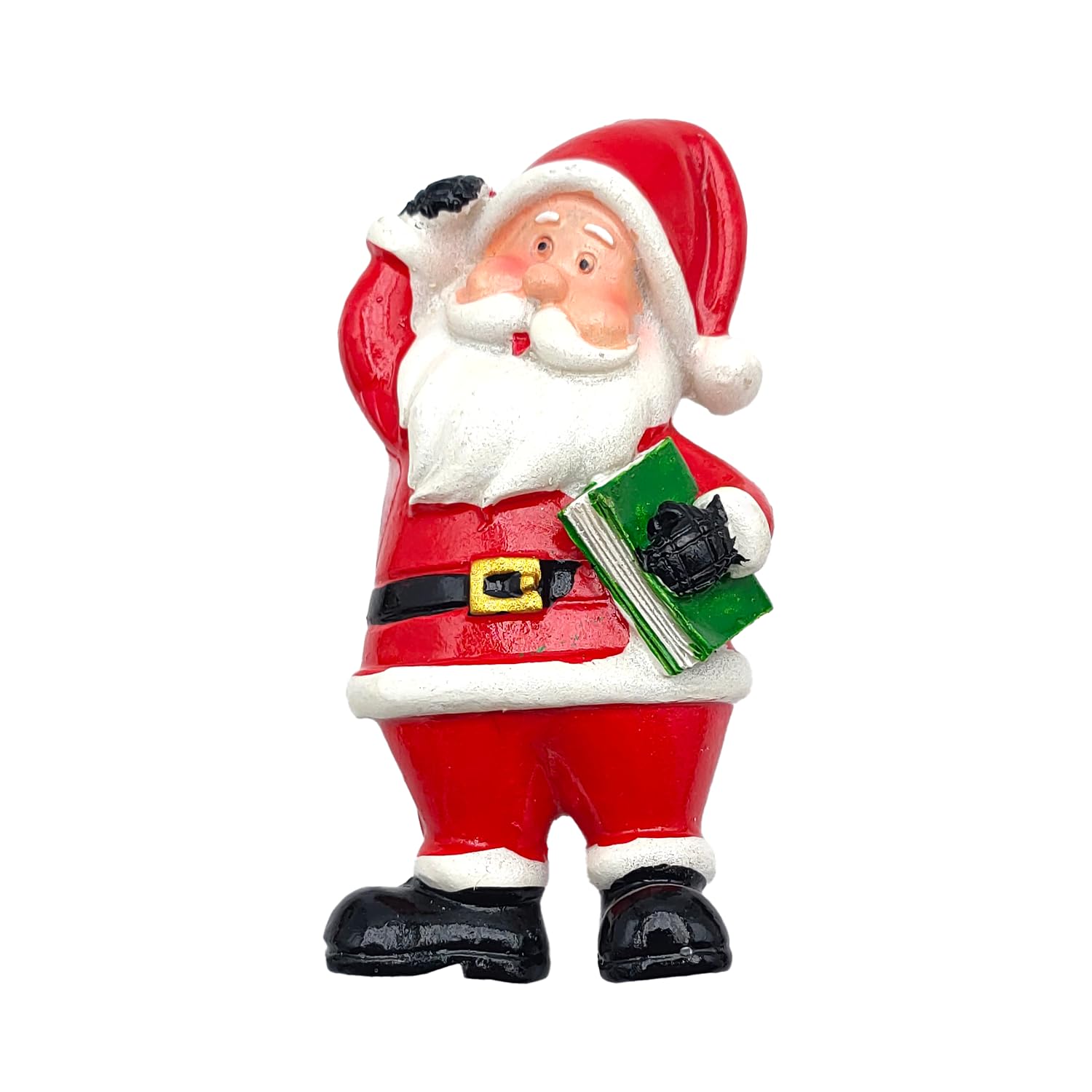 3D Fridge Magnet Santa Claus Christmas Decorative Magnet Perfect for Kitchen, Magnetic Whiteboard or Office, Gift Idea and Christmas Decoration (MOD 6)