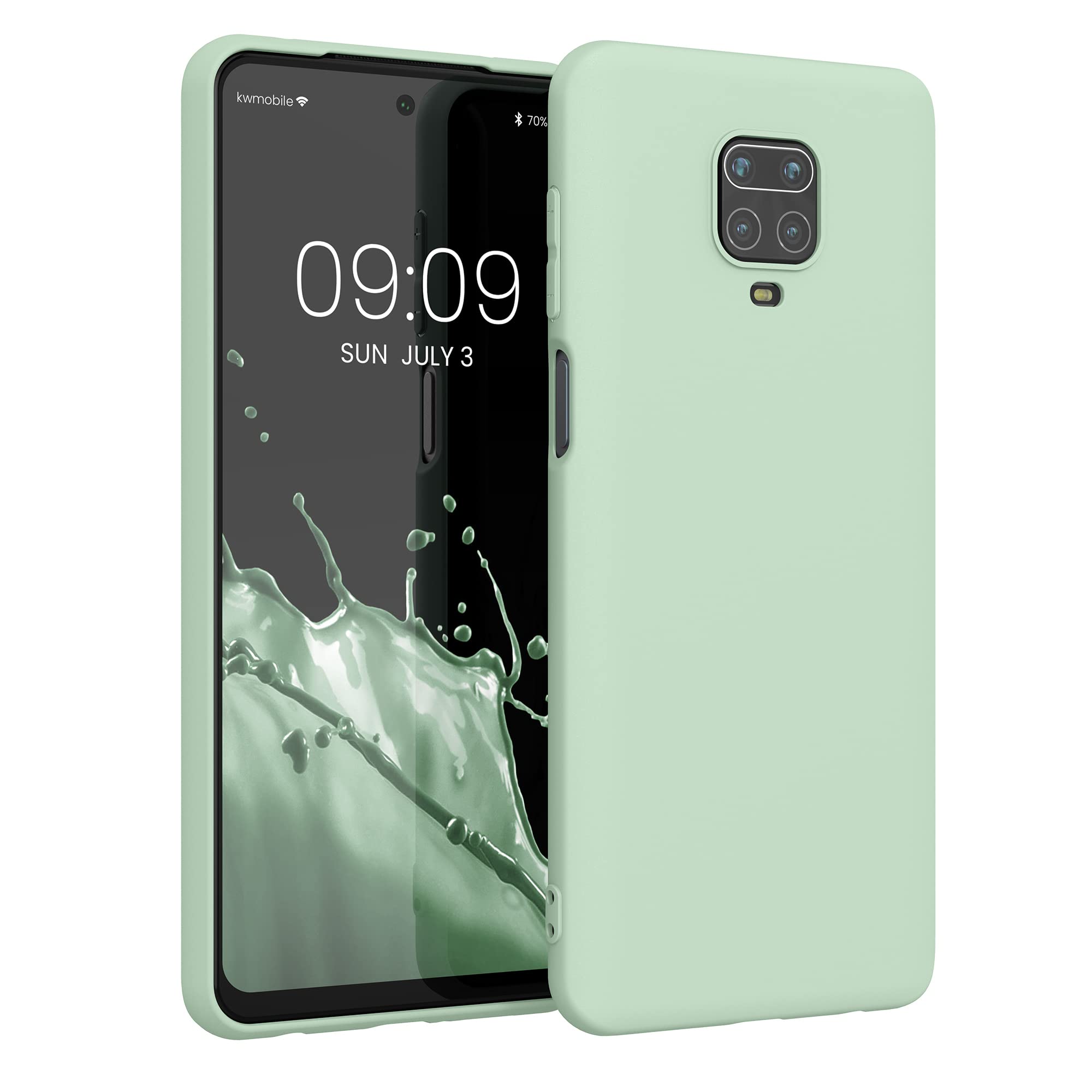 kwmobile Case for Xiaomi Redmi Note 9S / 9 Pro / 9 Pro Max Case - Soft Cover - Shockproof TPU Material - Wireless Charging - Mint Matte โ image 1