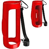 Silicone Case Cover for Charge 4 Portable Waterproof Wireless Bluetooth Speaker, Travel Gel Soft Skin,Waterproof Rubber Carrying Pouch with Strap(Red)