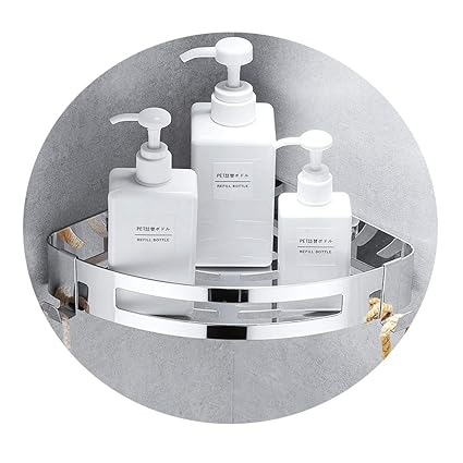 Kazeila Duschregal Eckregal - Bad Duschablage mit 2 Haken -Duschkorb - Korrosionsfreiem Edelstahl, Triangle