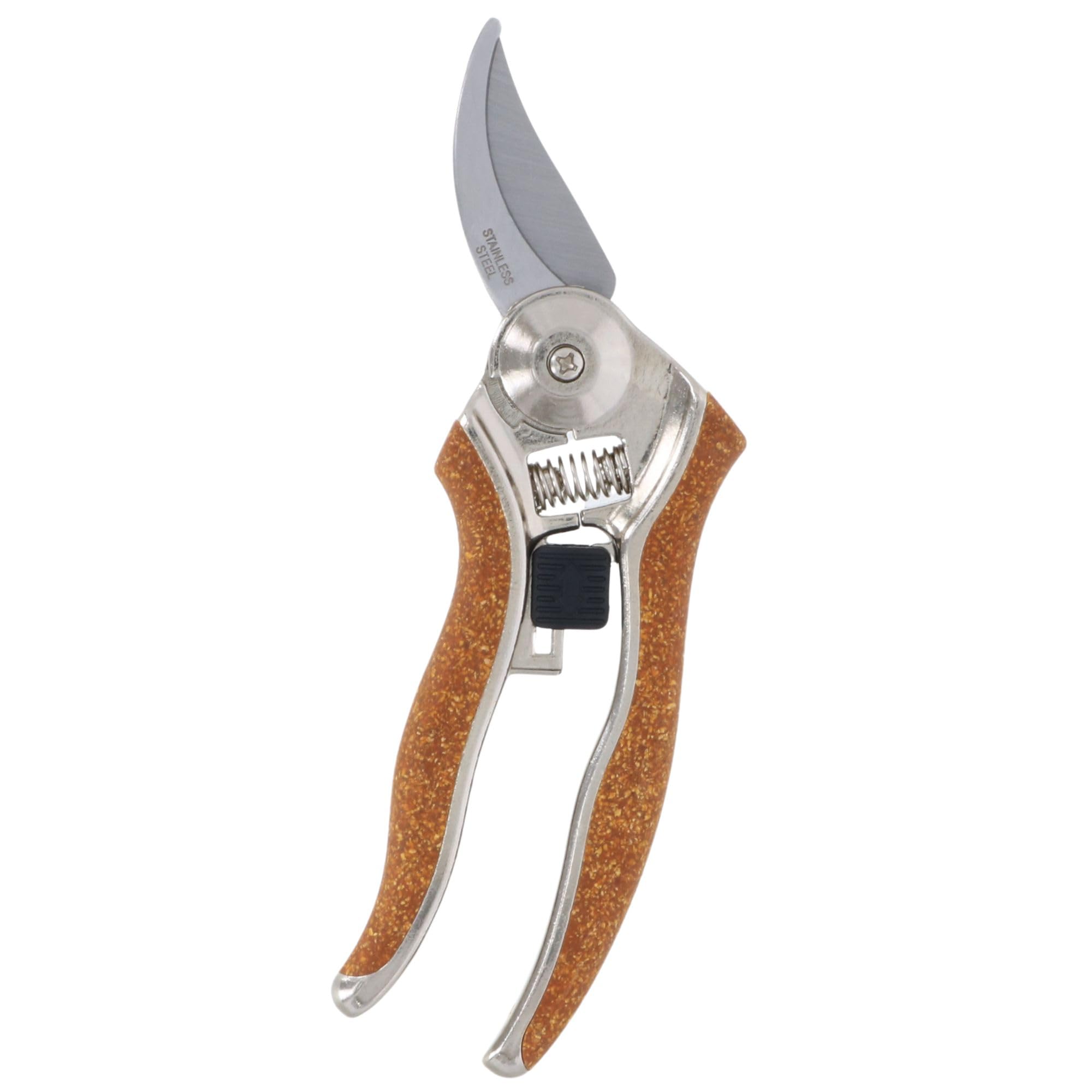 高儀(Takagi) コルク柄 コンパクト ステンレス 剪定鋏 160mm 最大切断径 約φ10mm(刃元) さびにくい 手に優しく馴染む 握りやすい 観葉植物 多肉植物 芽 小枝 庭木 剪定 園芸用ハサミ 園芸ハサミ 剪定バサミ 剪定ばさみ ストッパー 高儀 たかぎ商品画像