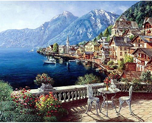 Seascape Oil Painting by Numbers DIY Digital Pictures Coloring by Number On Canvas Unique Gifts Home Decoration 16 x 20 inch