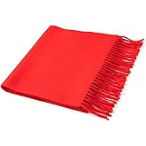 Villand Pure 100% Cashmere Scarf with Fringed Edges, Ultra Soft Large Cashmere Shawl Wrap for Women and Men
