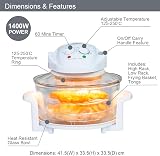 Quest 43890 12 L Halogen Oven Low Fat Multi-Function 1400W view 5