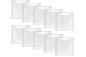 Briartw 100 Pack 4.75x4.75" Square Storage Bag,Resealable Plastic Envelopes Pockets for Cutting Dies Stencil Crafts Organizer