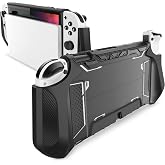 Mumba Dockable Case for Nintendo Switch OLED 2021, Blade Series TPU Grip Protective Cover Accessories Compatible with 7 Inch and Joy-Con Controller (Black)