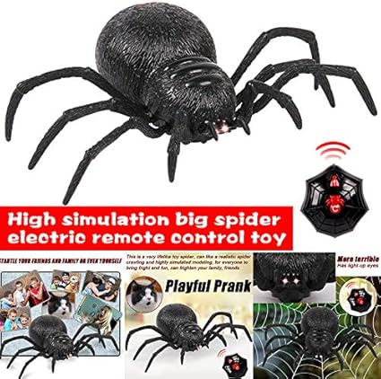 Gizayen Scary Creepy Simulated Spider Remote Control Toys Prank Kids Child Halloween Party Decor Birthdays Holidays April Fool Pranks Electronic Spider Toy Amazon De Kuche Haushalt