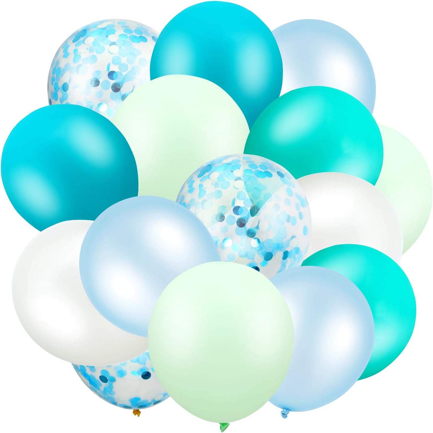 60 Pieces Turquoise Teal Balloons Confetti Balloons Mint