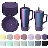 Kaitiaki 2Pcs Silicone Boot Compatible with Brumate Era 40 oz 30 oz Tumbler, Anti-Slip Bottom Sleeve Cover Bumper, Protective Water Bottles Accessories, BPA-Free (Dark Aura)