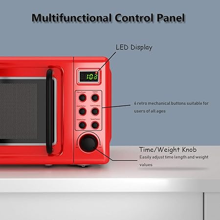 Amazon.com: Costway - Horno de microondas retro para ...