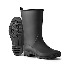 HISEA Women Rubber Boots Waterproof Wide Calf Rain