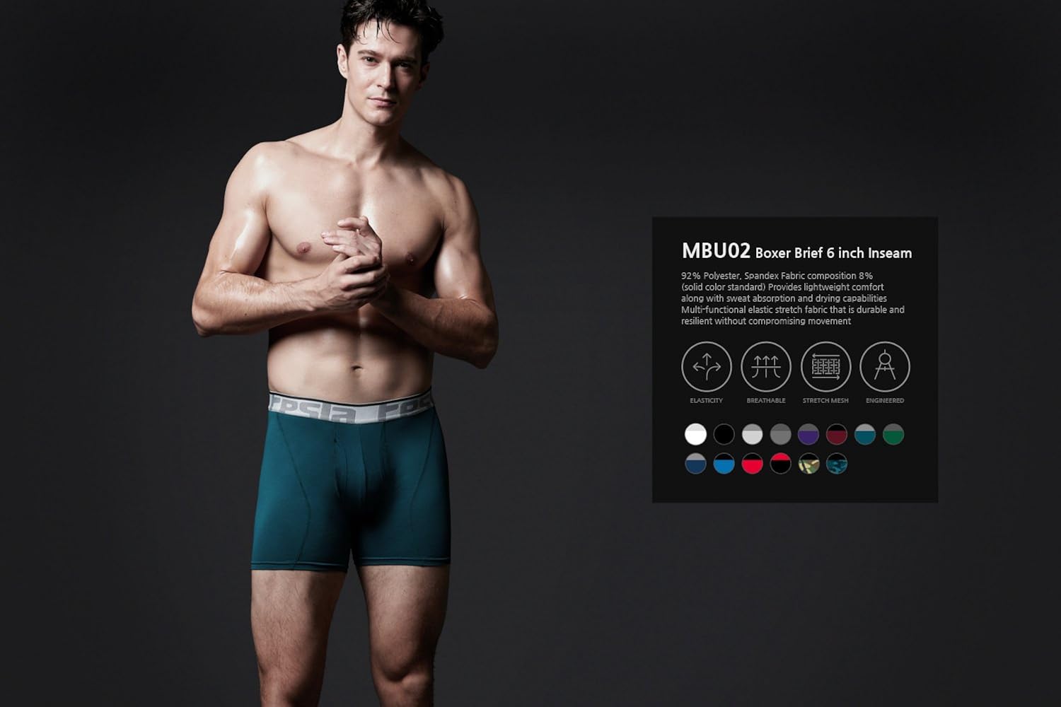 TSLA Men's (Pack of 2, 3) Relaxed Stretch 9 inches Cool Dry Brief Mesh Underwear Trunk: Clothing