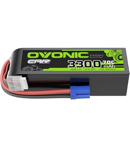 Amazon.com: OVONIC 22.2V 70C 3300mAh 6S Lipo Battery with EC5 Plug