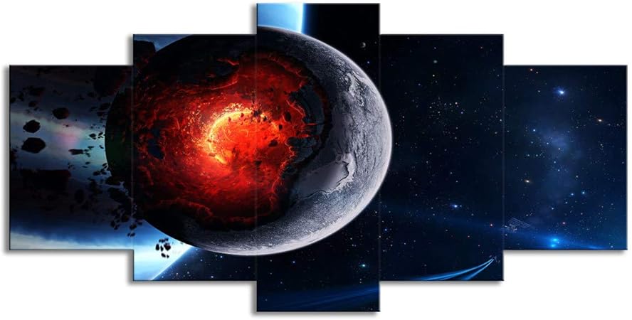 Pintura Mural Decoración-5 Espacio Cósmico Galaxia Planeta Pintura