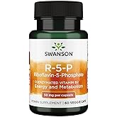 Swanson R-5-P (Riboflavin-5-Phosphate) - Vitamin B2 Supplement Promoting Energy, Metabolism & Vision Health - Natural Wellness Formula - (60 Capsules)