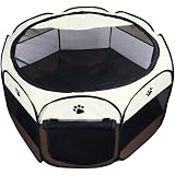 Recinto Pieghevole Per Cani BIGWING Style - Gabbia Portatile Interno/Esterno Con Borsa Trasporto, Rosso Taglia L