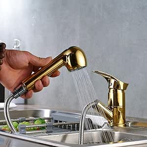 MySLT Grifería de cocina extraíble de lujo Grifos de agua de cocina