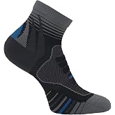 Eurosock Trail Flame Quarter Trail Running Socks, Lightweight Cushioned Comfort
