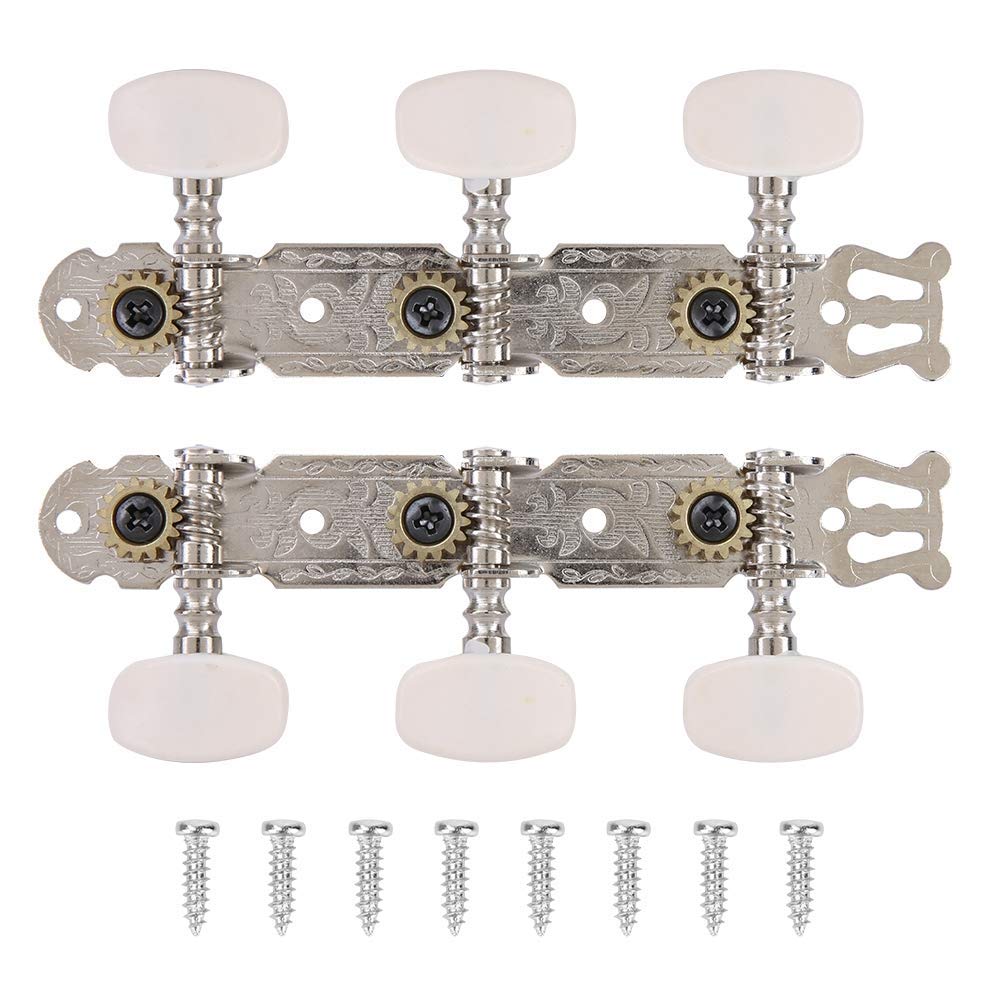 Bnineteenteam Classical Guitar Tuners Pegs Keys Accessories (Left+right) a Set with Fittings Kit Musical Instrument Accessories
