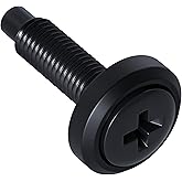 ECHOGEAR Rack Mount Screws 100 Pack - 10/32 Steel Screws with Attached Nylon Washers &amp; Pilot Point Heads - Made to Use with Network Racks, Enclosures, &amp; Cabinets