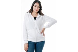 GIVON Basic Lightweight Zip Up Hoodie Long Sleeve Thin Hooded Jacket for Women with Plus Size