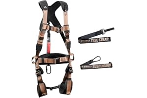 MALTA DYNAMICS Malta Hunting Safety Hunter's Elite Safety Harness Set with Tree Strap, Deer Drag/Suspension Relief Strap