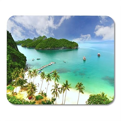 Amazoncom Mouse Pad Blue Beach Paradise Island Koh Samui