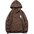 Floerns Men's Graphic Print Long Sleeve Drawstring Hoodie Pullover Sweatshirt