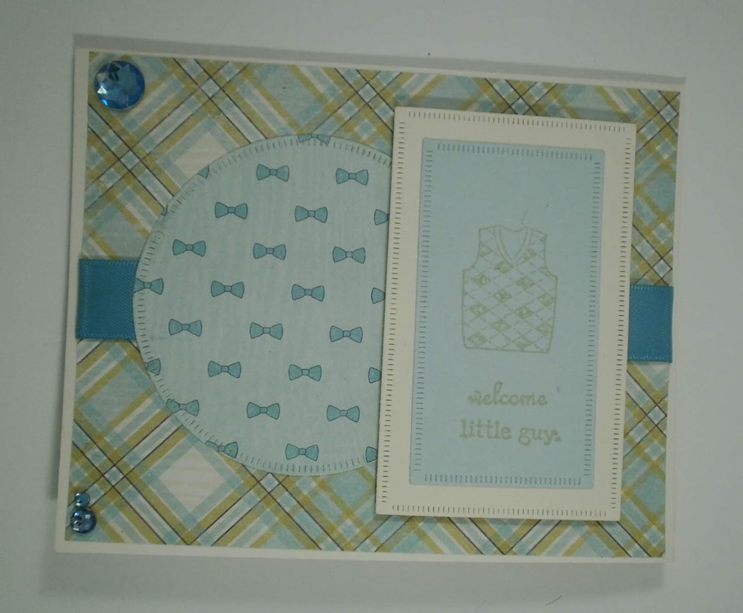 Baby Congratulations Baby Shower Card Argyle Little Guy Handmade Baby Boy Card Bowtie Card Baby Boy Card Baby Boy Vest Card