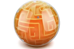 YongnKids Amaze 3D Memory Sequential Maze Ball Puzzle Toy Gifts for Kids Adults - Challenges Game Lover Tiny Balls Brain Teasers Game (Orange)