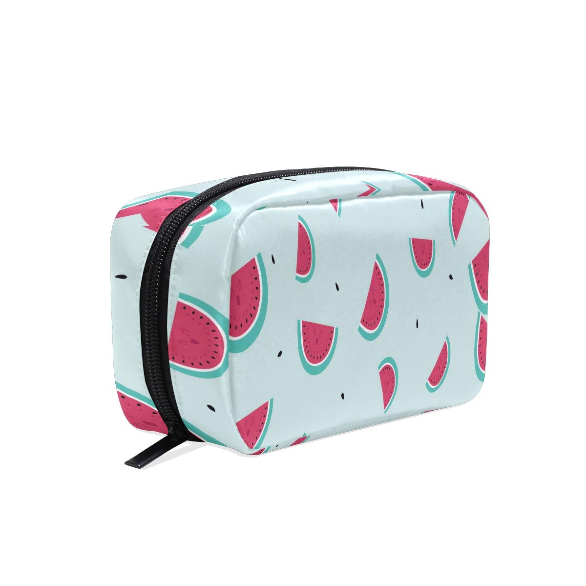 Makeup Organizer Cartoon Watermelon Cute Womens Zip Toiletry Bag Large Case Cosmetic Bags