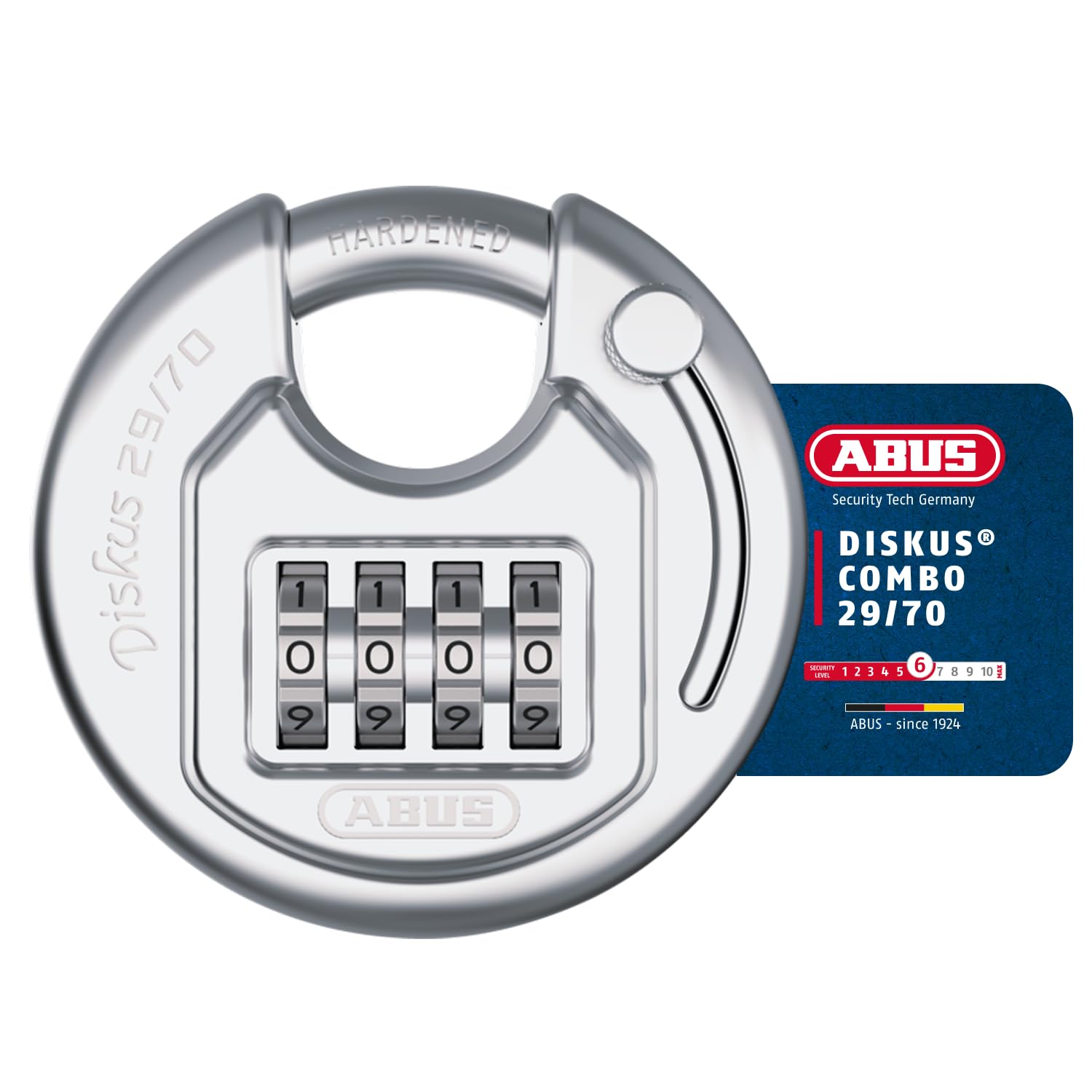 ABUS 29/70 Combo Diskus Padlock, Silver