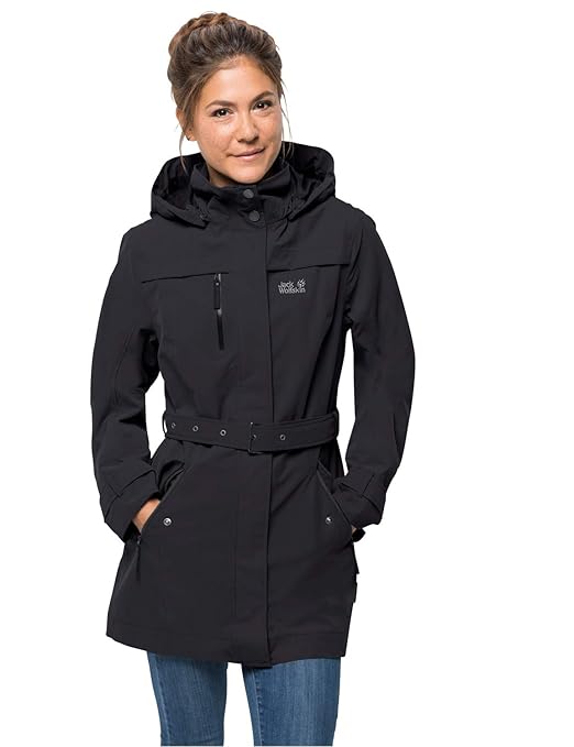 Jack Wolfskin Damen Kimberley Coat Atmungsaktiv Wasserdicht Winddicht Outdoor Funktionsmantel Trenchcoat Mantel
