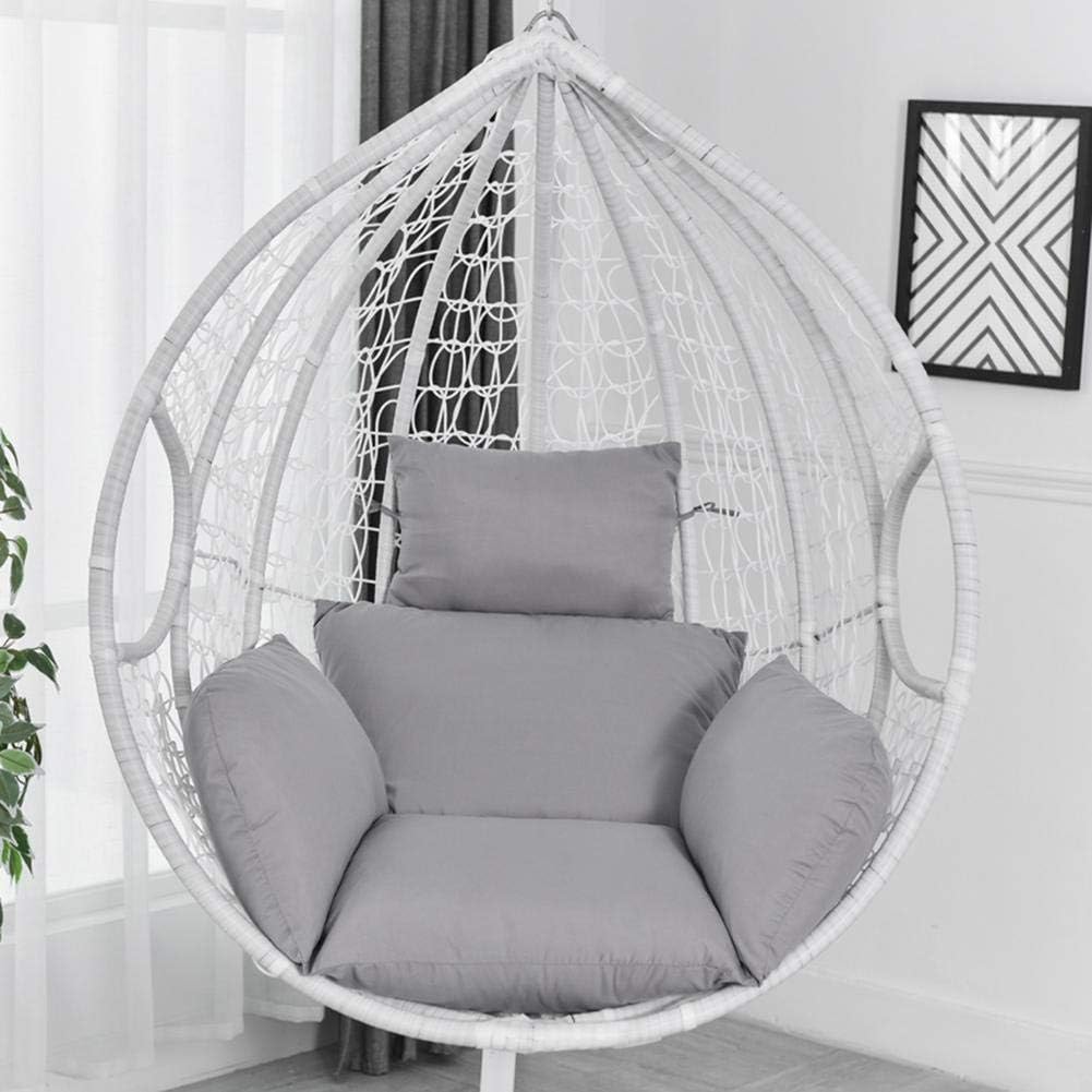 soundwinds Egg Hammock Chair Cushion Hanging Basket Swing Chair Cushions Swing Seat Cushion Thick Nest Back with Pillow for Indoor Outdoor Patio Yard Garden