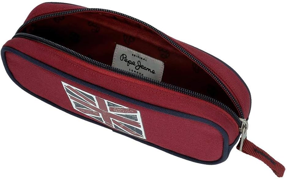Pepe Jeans Andy Pencil Case with organizer Red 22x7x3 cms Polyester - Image 5