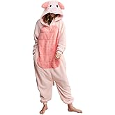 Unpifolov Pig Pajamas Unisex Animal Jumpsuit Adult Home Wear Sleepwear Cosplay Costumes