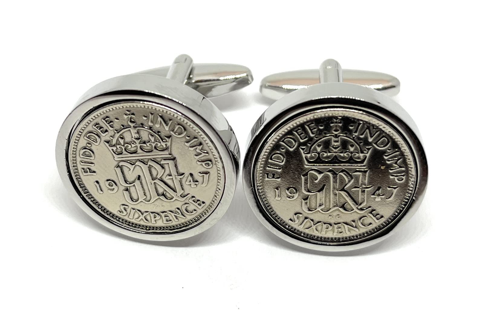 Luxury 1947 Original Lucky Sixpence 6d birthday/Anniversary Cufflinks ideal for a 79th birthday