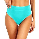 Tempt Me Women High Waisted Cheeky Bikini Bottoms Tummy Control Scrunch Butt Swim Bottom Only