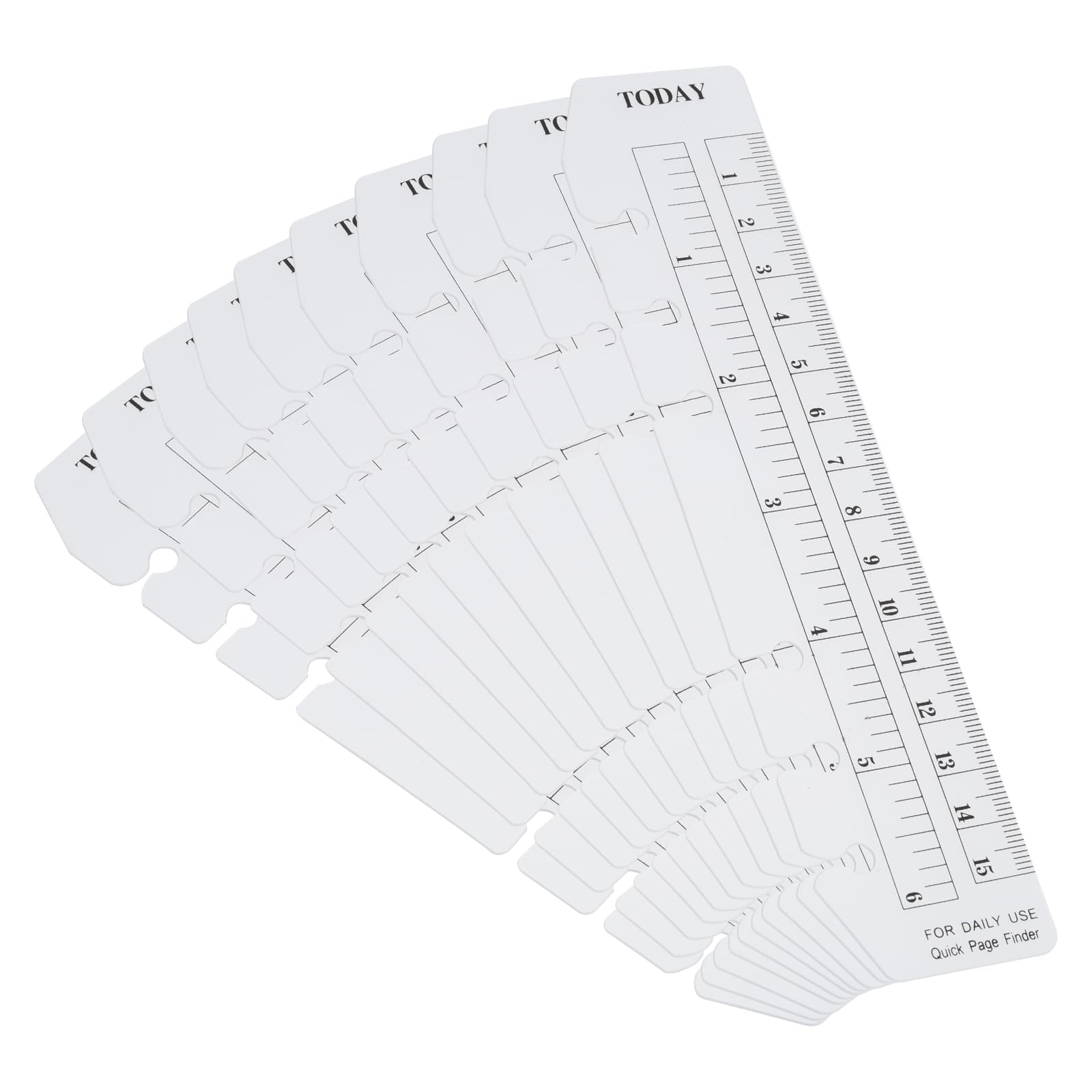PATIKIL 7.1"x1.6" Bookmark Ruler, 10 Pack Snap-in Ruler Page Marker Book Mark Measuring Tools for A6 Size 6-Hole Binder Notebook, Clear