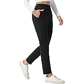 HOTSUIT Fleece Lined Winter Work Pants Thermal Travel Pants High Waisted Golf Hiking Pockets